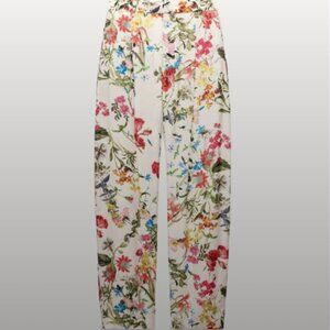 NWT Zara Mid-Waist Printed Balloon Pants
